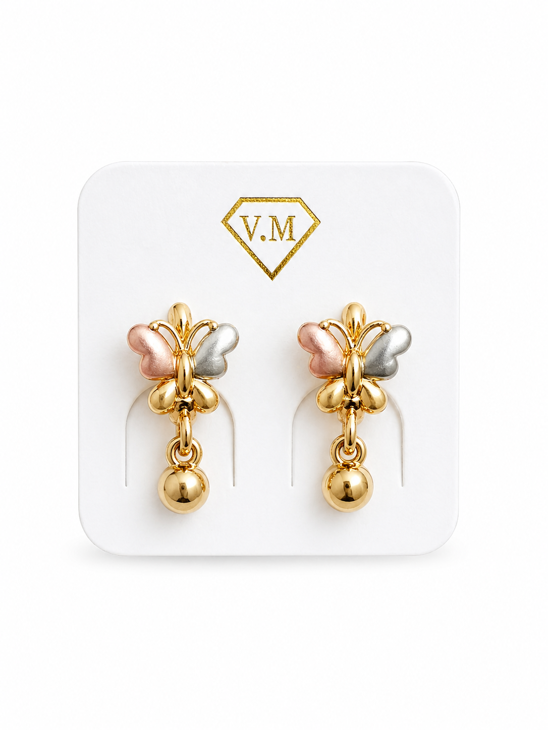 The Tri-Tone Flutter Earring