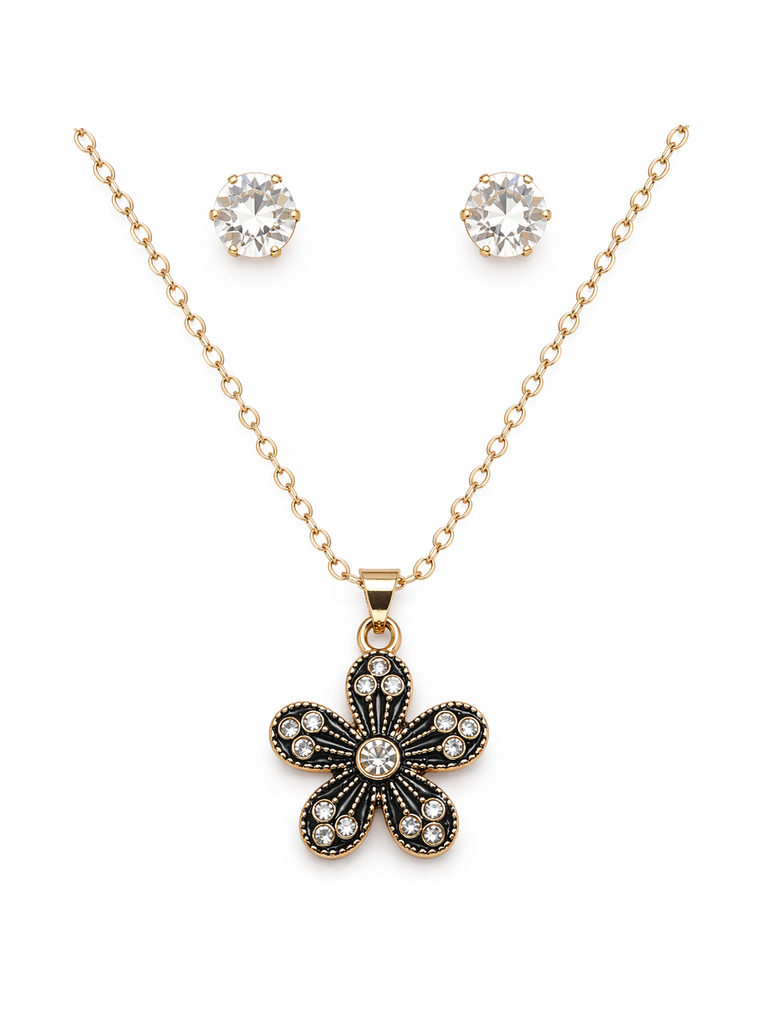 The Midnight Flora Pendant Set
