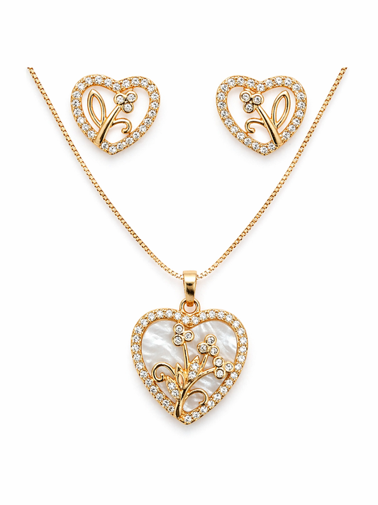 The Amour Floral Pendant Set