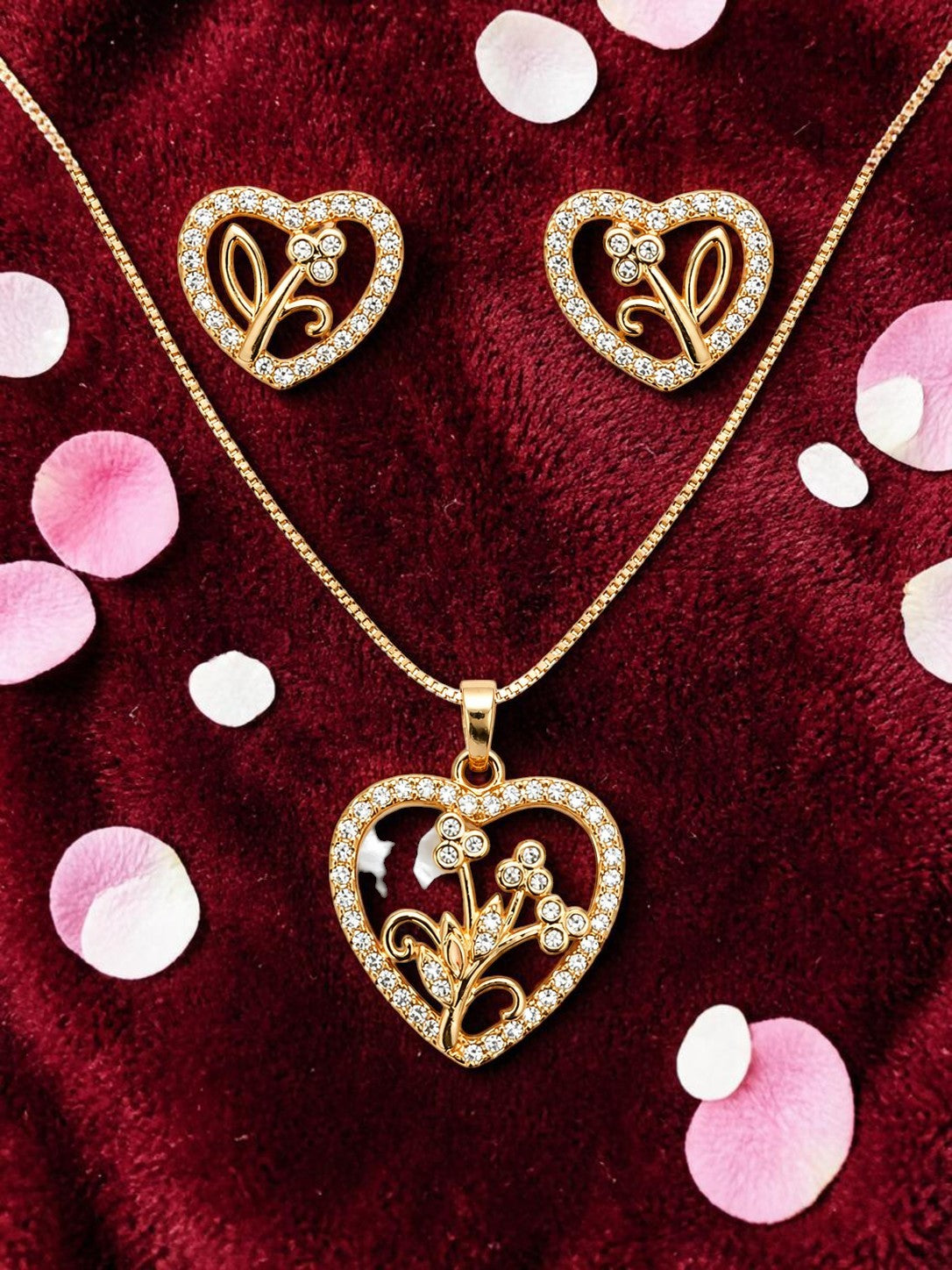 The Amour Floral Pendant Set