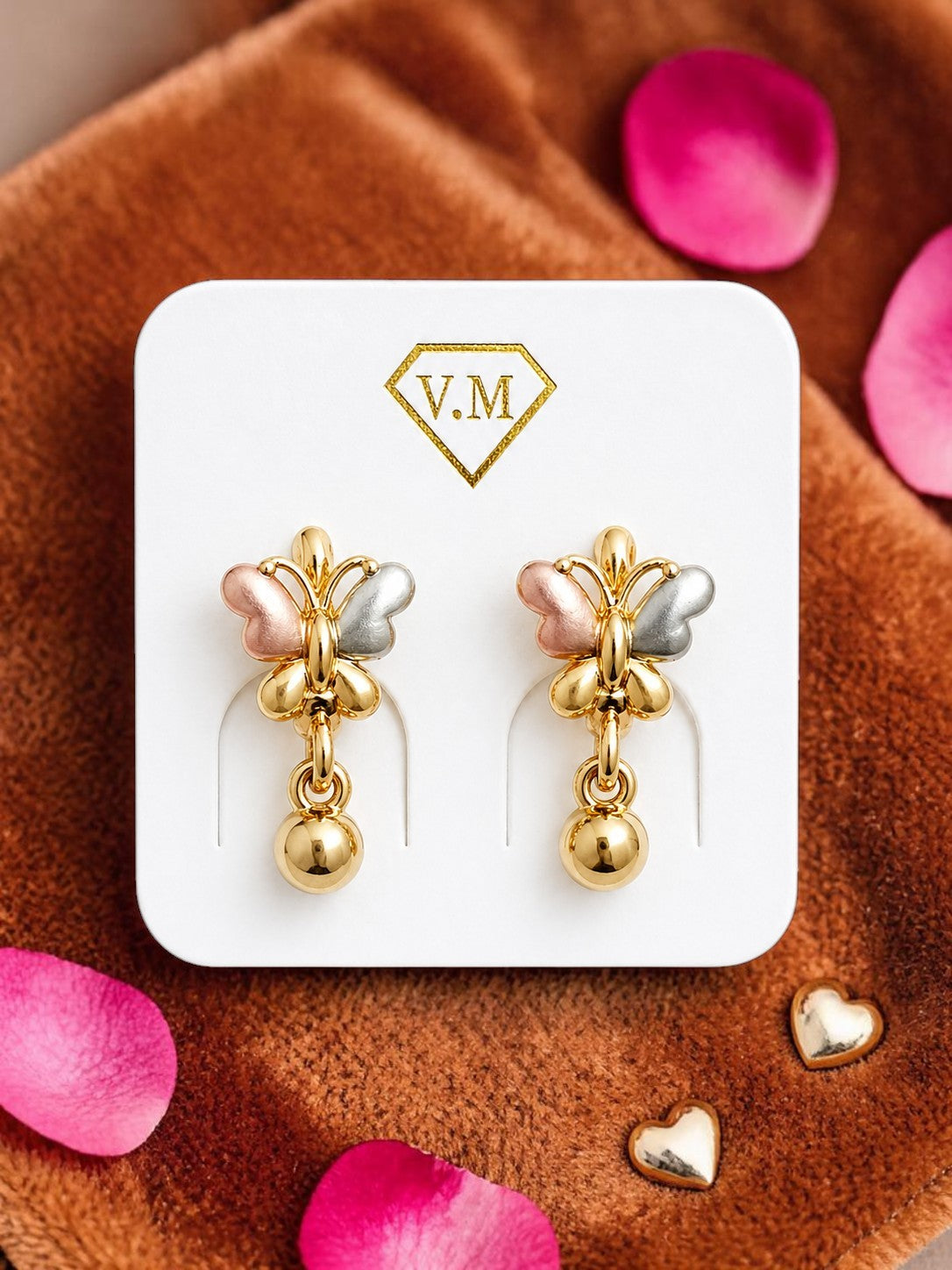 The Tri-Tone Flutter Earring