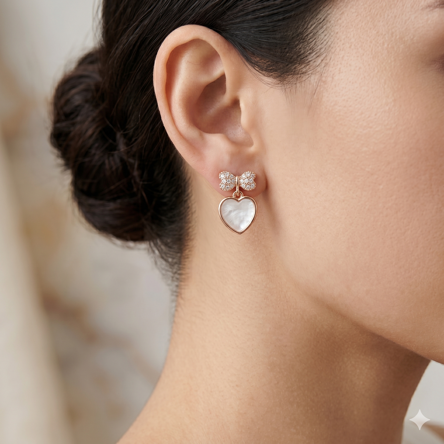 The Amour Rose Gold Earring